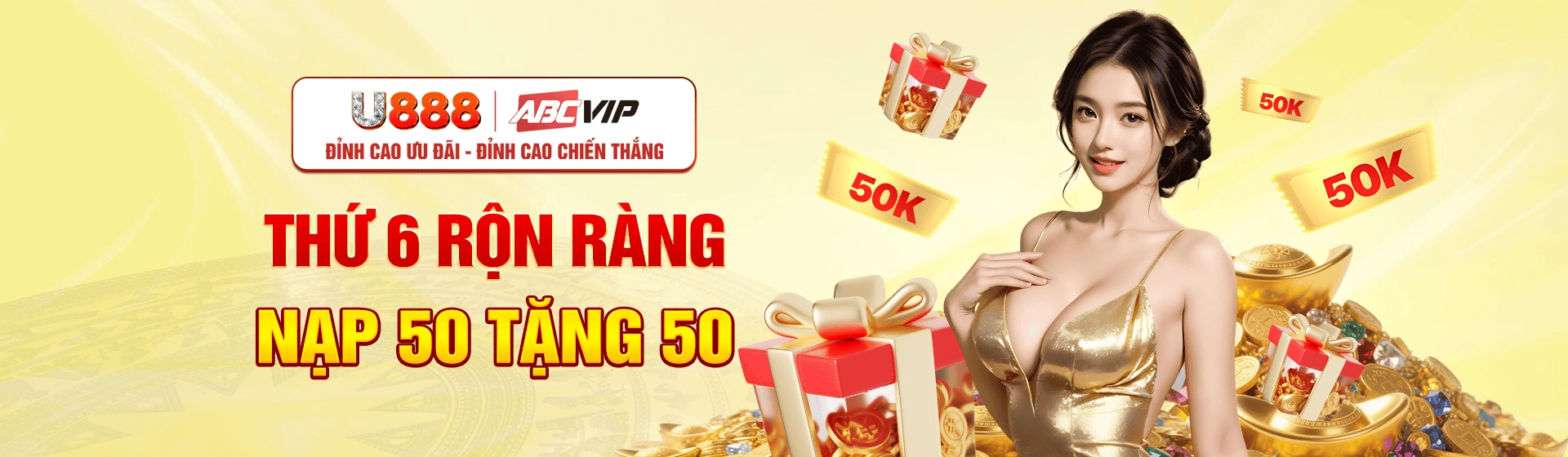 Banner thông tin và hỗ trợ U888